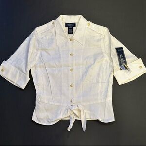 Jones New York Signature Button down Blouse Petite S